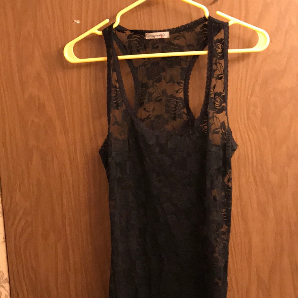 Women’s black lace cami